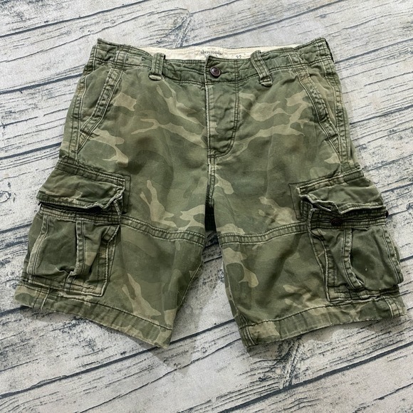 Abercrombie & Fitch Other - Abercrombie & Fitch Mens 32 Camoflauge Cargo Y2K Vtg Military Shorts Pockets